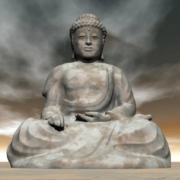 Buddha - 3d vykreslení — Stock fotografie