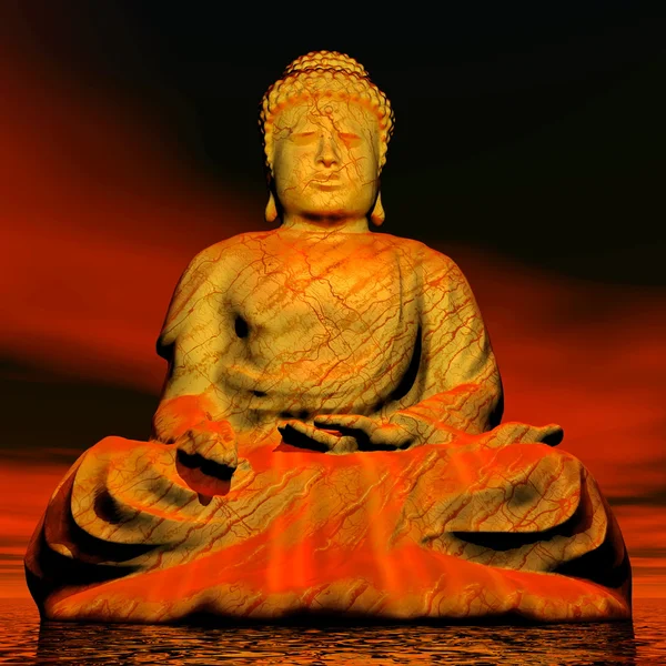 Budda - 3d renderowania — Zdjęcie stockowe