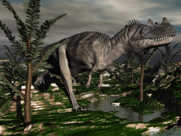 Dinossauro Ceratosaurus renderizar 3D — Fotografia de Stock