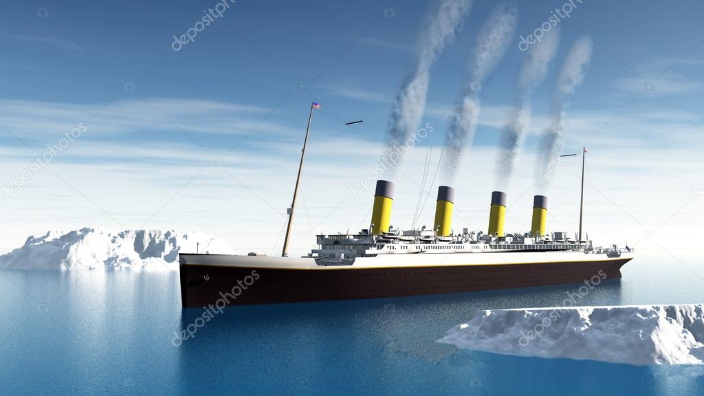 Titanic ship - 3D render
