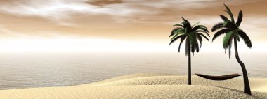 Tatil - 3d render, gevşeme