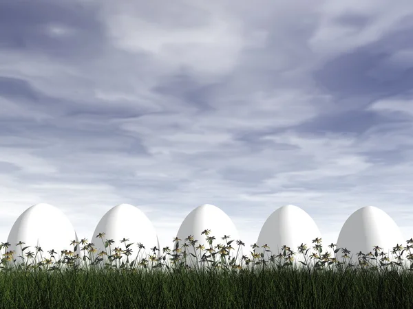 Velikonoční vajíčka - 3d vykreslení — Stock fotografie