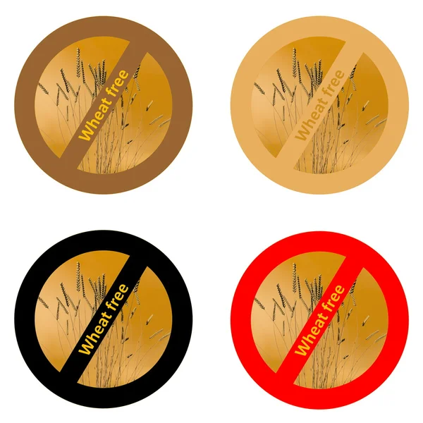 Stickers for wheat free products — Stock Photo, Image