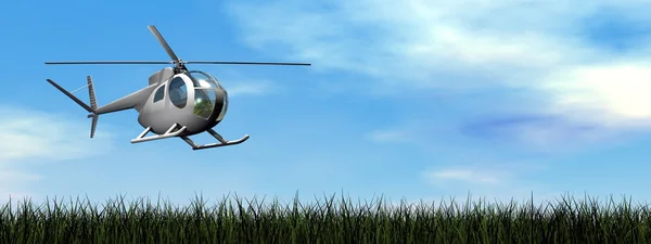 Посадка вертолета - 3D рендеринг — стоковое фото