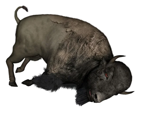 Bison dead - 3d render — Stockfoto