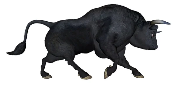 Bull charging - 3D render — Stock Photo, Image