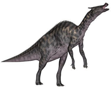 Saurolophus dinosaur - 3D render clipart