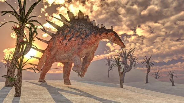 Kentrosaurus dinosaur - 3D render — Stock Photo, Image