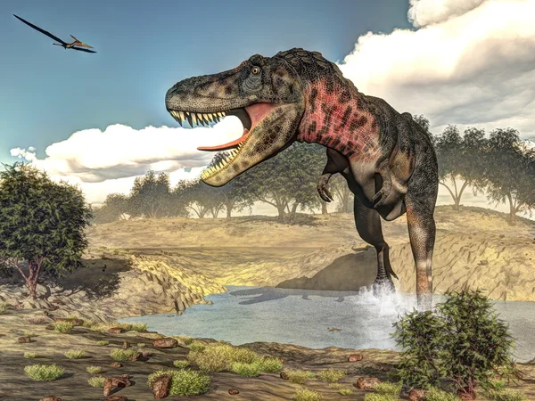 Dinosaurio Tarbosaurus - 3D render — Foto de Stock