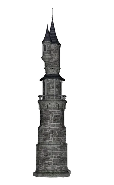 Torre do castelo renderização 3D — Fotografia de Stock