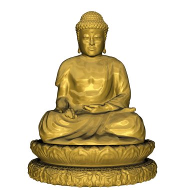 Altın buddha - 3d render