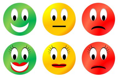 Colorful smiley clipart