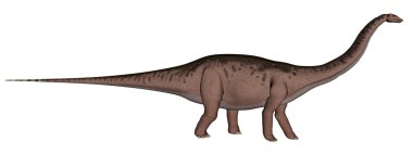 Apatosaurus dinozor yürüyüşü - 3D görüntüleme