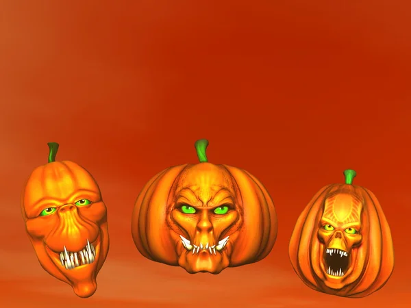 Halloweenpumpor - 3d render — Stockfoto