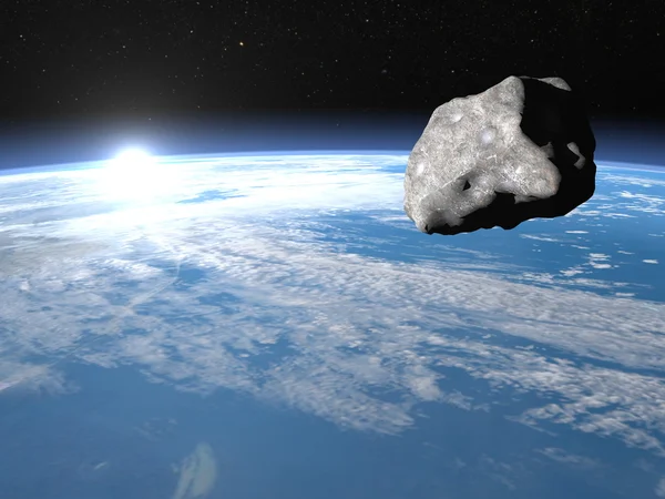 Meteorito - 3D render — Foto de Stock