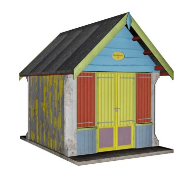 Plaj kulübe - 3d render
