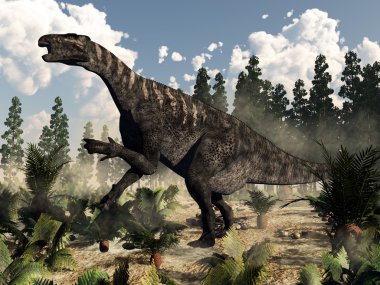 İguandonunun - 3d render kükreyen