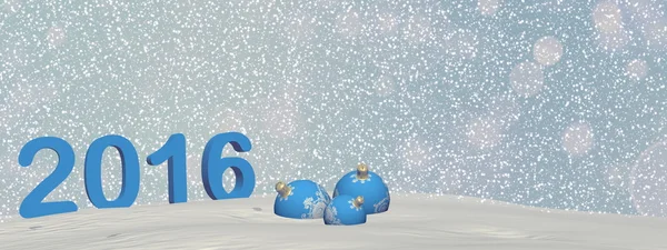 Happy new year 2016 - 3D render — Stock Photo, Image