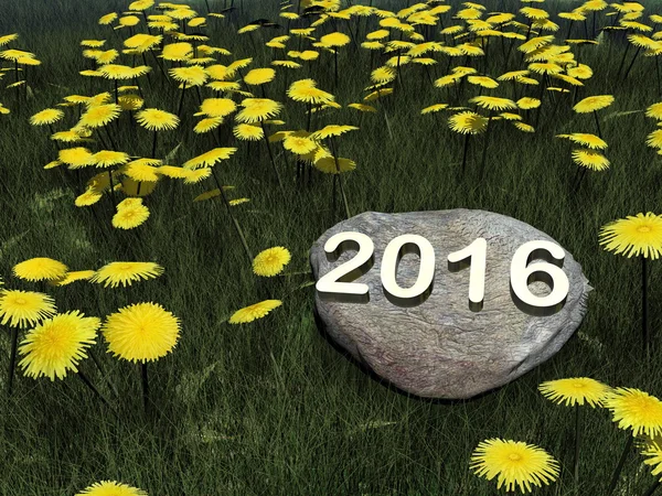 Happy new year 2016 - 3D render — Stock Photo, Image