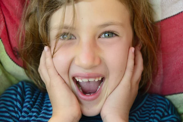 Child with open mouth — Stock Photo, Image