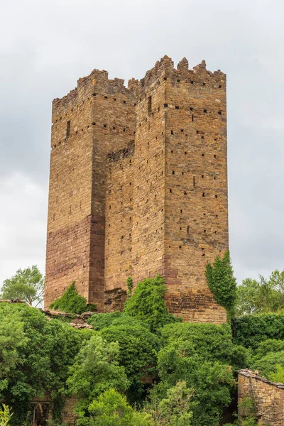 Castelo Ruesta Aldeia Abandonada Zaragoza Aragão Espanha Fotografia De Stock