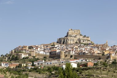 View of Morella in Castellon, Spain clipart