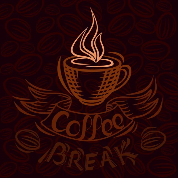 Menú para café. Dibujo a mano con letras, ilustración de moda del tema del café. Hacer diseño de café. Ilustración vectorial aislada — Vector de stock