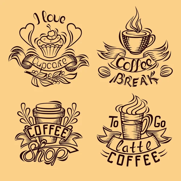 Hacer diseño de café. Ilustración vectorial aislada — Vector de stock