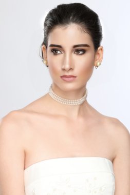 Güzel gelin portre onun düğün günü 