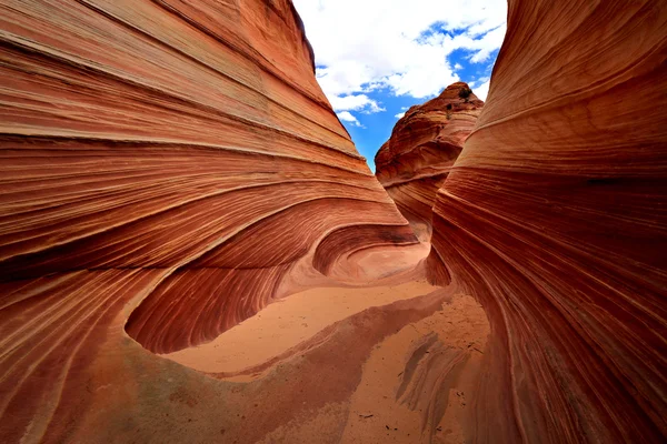 Dalga Navajo Arizona ABD oluşumunda kum — Stok fotoğraf