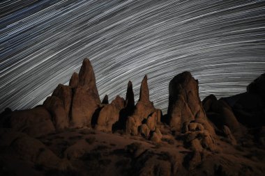 Alabama Hills California 'dan Gece Gökyüzü Yıldızı Görüntü