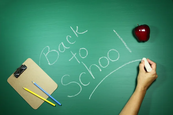 Green Back to School Themed Background Image — Stock Photo, Image