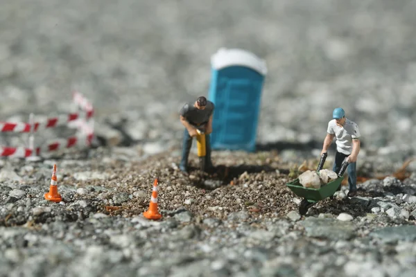 Construction Workers on the Road — Stock Photo, Image