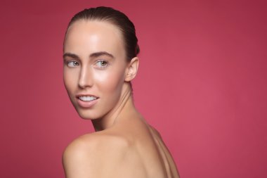 Güzel ve mutlu bir kadın görüntü güzellik 