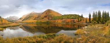 Sierra Dağları Kaliforniya'da sonbahar renkleri