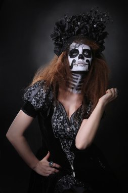 Güzel yaratıcı yüz boya gün ölü kavramı ve Tema