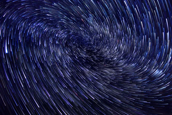 Długich ekspozycji Star Trail obrazu Vortex — Zdjęcie stockowe