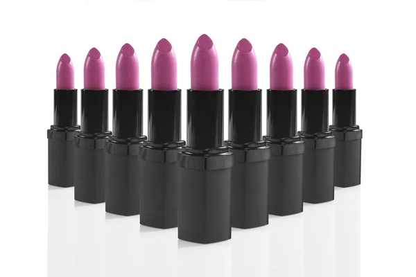 Colorful Lipsticks Lined up Perfectly — Stock Photo, Image
