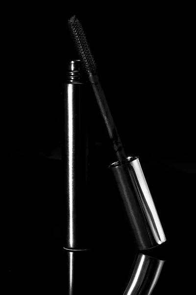 Mascara on Black Background With Copy Space — Stock Photo, Image