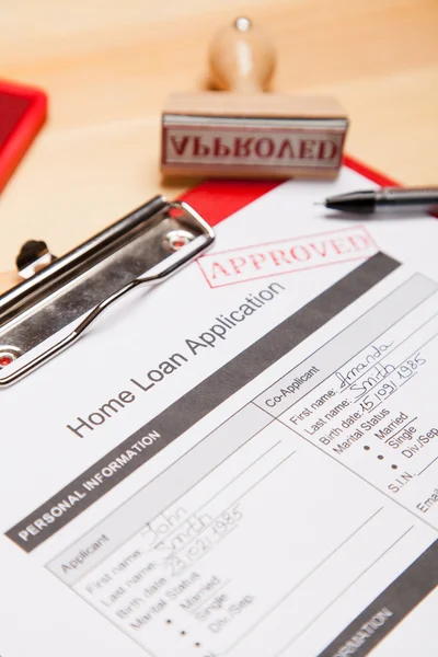 Home loan application form — Stock Photo, Image