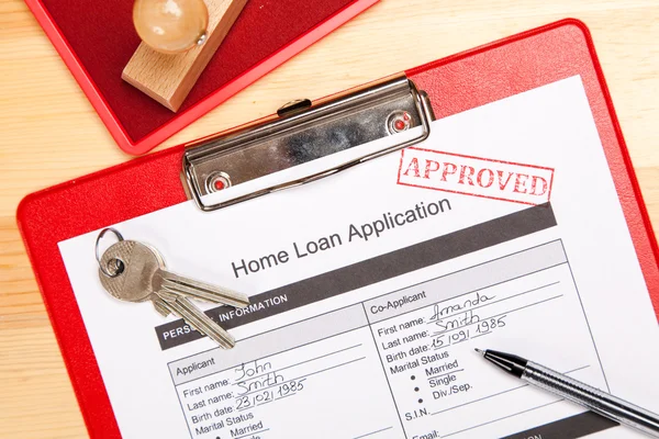 Home loan application form — Stock Photo, Image