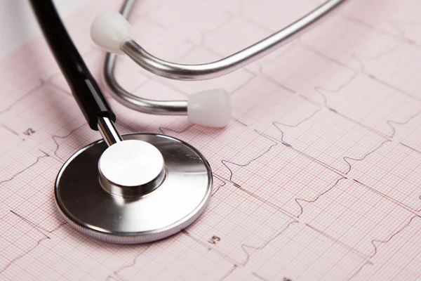 Informe médico y cardiograma — Foto de Stock
