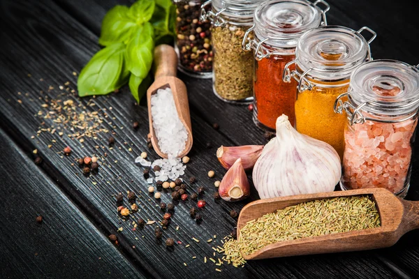 Set of different herbs and spice — Stock Photo, Image