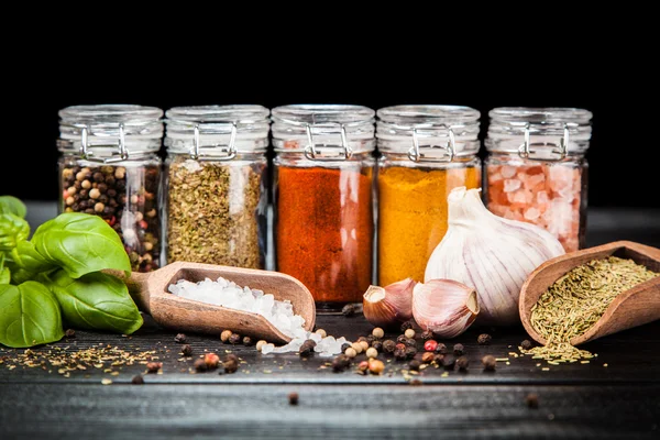 Set of different herbs and spice — Stock Photo, Image