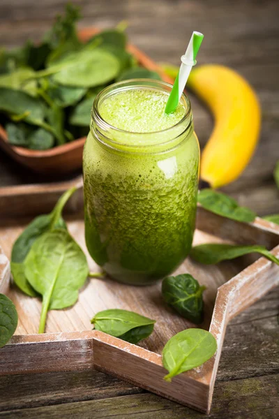 Verse groene smoothie — Stockfoto