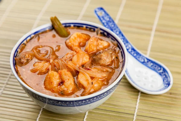 Asian shrimp soup — Stock Photo, Image