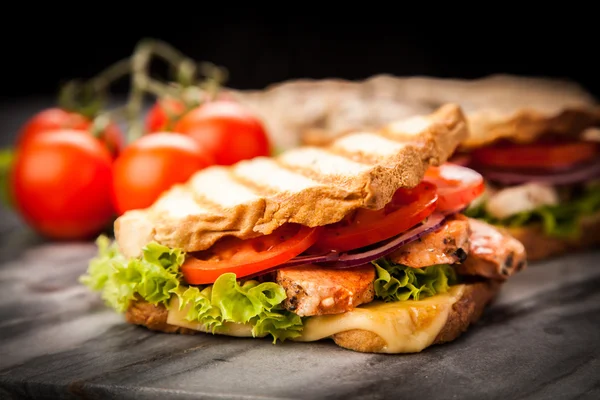 Gegrilde kip sandwich — Stockfoto