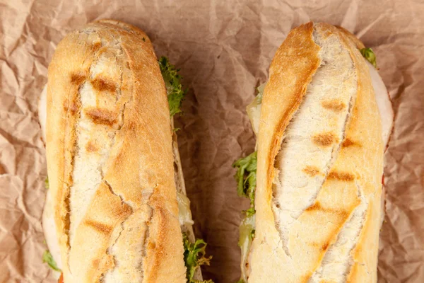 Gegrilde Panini-broodje — Stockfoto