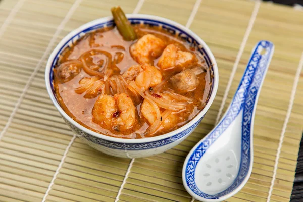Asian shrimp soup — Stock Photo, Image