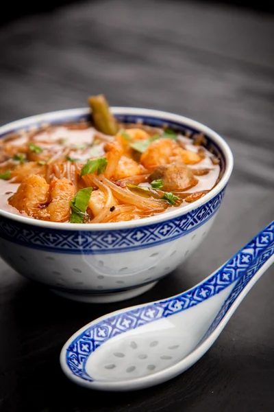 Asian shrimp soup — Stock Photo, Image